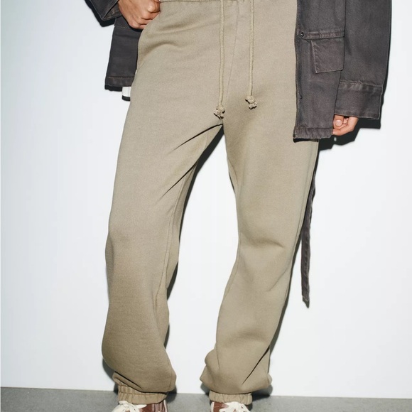 New Zara Stone Sweatpants Pants Joggers  Size Small - Picture 4 of 10